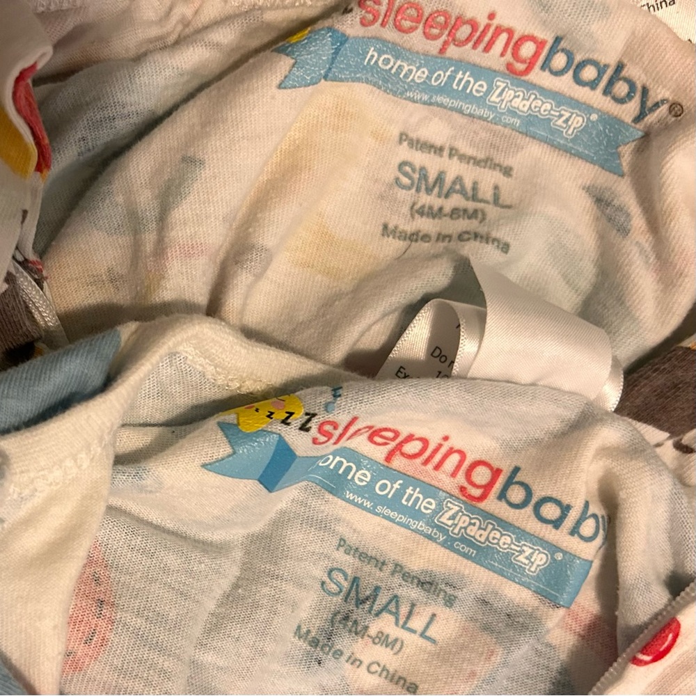 4-8m Small Sleeping Baby Zippadee-Zip Zipper Sleep Sack Bag Transition Swaddle S - Picture 4 of 4